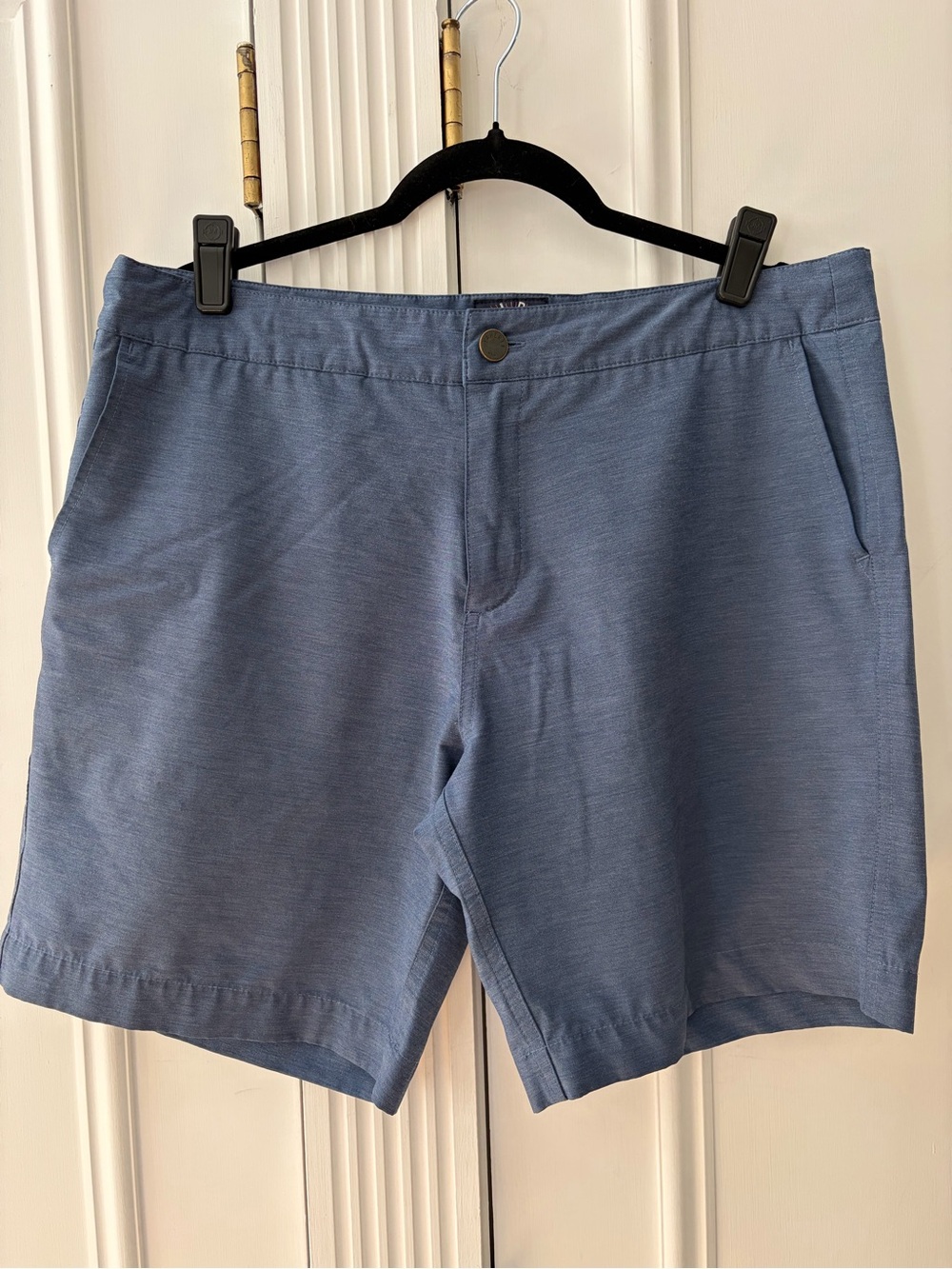 Faherty Blue Flat-Front Men's Shorts technical fabric